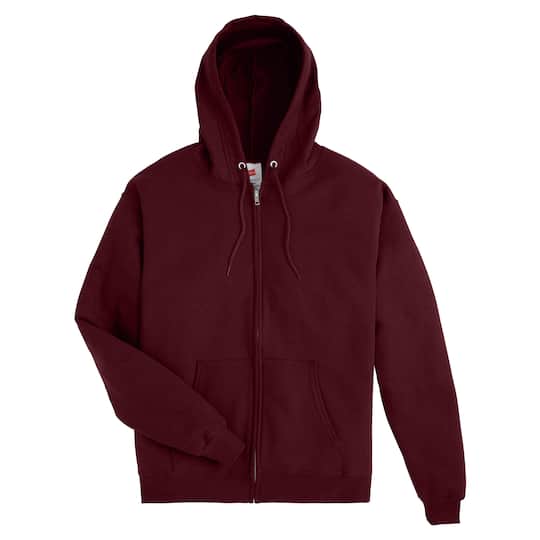 Hanes EcoSmart Fleece Full-Zip Men's Hoodie in Maroon | Medium | Michaels®
